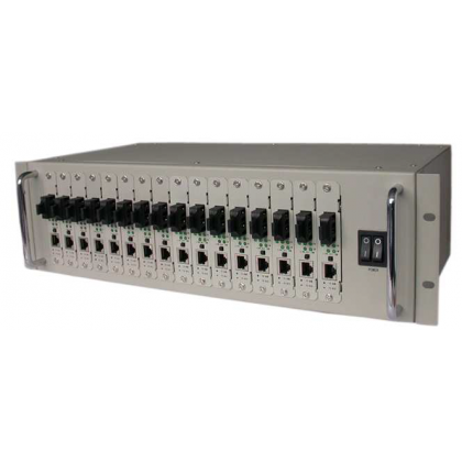 Медиаконвертерный сервер MTC-16 на 15 медиаконверторов